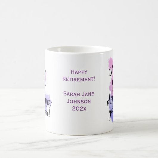 水の色は決忘れして差の退職 コーヒーマグカップ (中央)