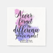 水の色は決忘れして差の退職 スタンダードカクテルナプキン (正面)