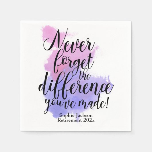 水の色は決忘れして差の退職 スタンダードカクテルナプキン (正面)