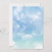 水の色は男の子ブルーボー子供部屋ベビーShowe 招待状 (裏面)