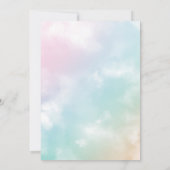 水の色は男の子ブルーボー子供部屋ベビーShowe 招待状 (裏面)