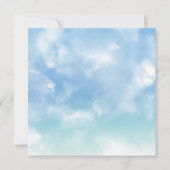 水の色は男の子ブルーボー子供部屋ベビーShowe 招待状 (裏面)