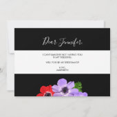 水の色は私のメイド・オブ・オーナー(花嫁付き添い人)ブライドメイドカード 招待状 (裏面)