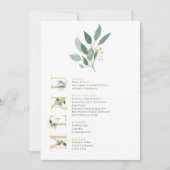 水の色は緑と金ゴールド離れ 招待状 (正面)