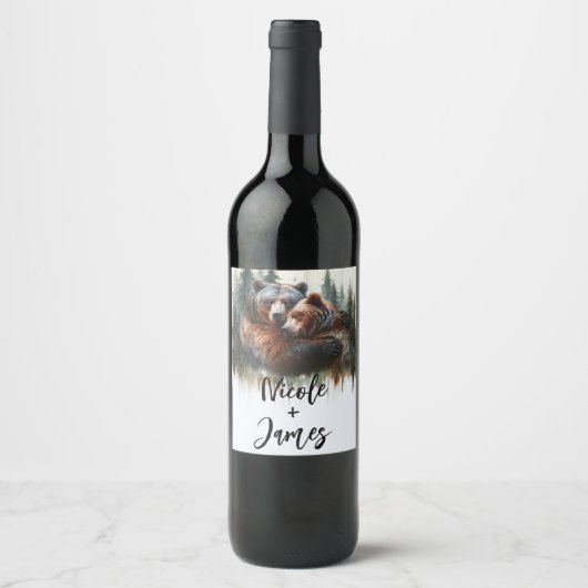 水の色は荒野素朴を支え結婚る ワインラベル (正面)