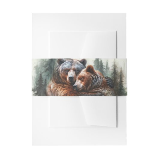 水の色は荒野素朴を支え結婚る 招待状ベリーバンド (正面例)