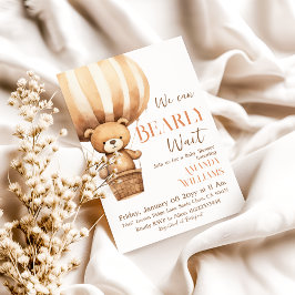 水の色は、我々はベアベビーシャワーを待つことができる 招待状