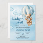 水の色は、我々はベビーが到着するのを待つことができる 招待状 (正面/裏面)