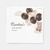 水の色は、我々は赤ちゃんシャワー少年を心待ちできる スタンダードカクテルナプキン (正面)