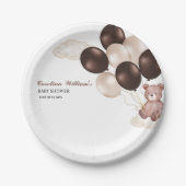 水の色は、我々は赤ちゃんシャワー少年を心待ちできる ペーパープレート (正面)