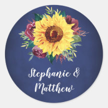 水の色ひまわりバーガンディバラネイビー結婚ズ