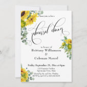 水の色ひまわりユーカリリハーサルディナー 招待状 (正面)