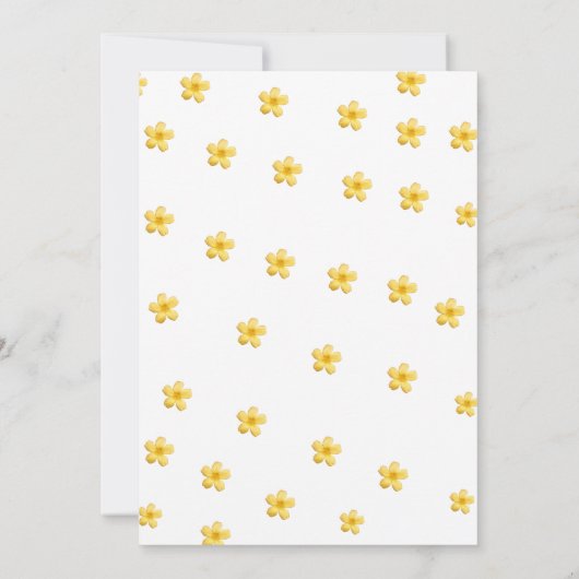 水の色ひまわり私たちの小さな赤ちゃんシャワー 案内状 (裏面)