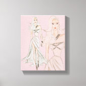 水の色ほこりっぽいバラヴォーグファッションモデル キャンバスプリント (正面)