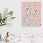 水の色ほこりっぽいバラヴォーグファッションモデル ポスター