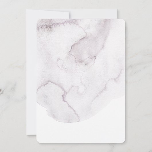 水の色ほこりっぽいフローラ甘い16.花淡い色の花 招待状 (裏面)