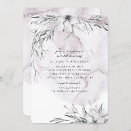 水の色ほこりっぽいフローラ甘い16.花淡い色の花 招待状