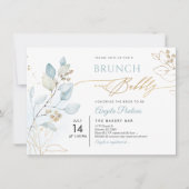 水の色ほこりっぽいブルーガムユーカリプトゥスブルンチバブリー 招待状 (正面)