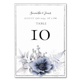 水の色ほこりっぽいブルーボホフローラ結婚ズ テーブルナンバー