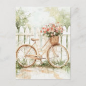 水の色みすぼらしいシックなバイク ポストカード (正面)