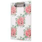 水の色みすぼらしいシックなピンクのバラと水玉模様 クリップボード (左)