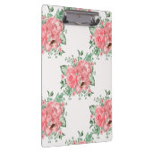 水の色みすぼらしいシックなピンクのバラと水玉模様 クリップボード (右)