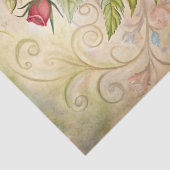 水の色みすぼらしいシックなヴィンテージ赤いバラの古い本 薄葉紙 (詳細)