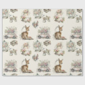 水の色みすぼらしいシックな赤ちゃんシャワー ラッピングペーパー (フラット)