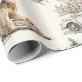 水の色みすぼらしいシックな赤ちゃんシャワー ラッピングペーパー (ロールコーナー)