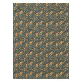 水の色みすぼらしいシックな黄色のオレンジのフランスのバラ テーブルクロス (正面)