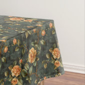 水の色みすぼらしいシックな黄色のオレンジのフランスのバラ テーブルクロス (インサイチュ)