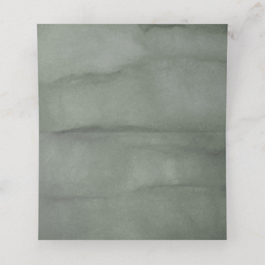 水の色もみの木の冬の結婚式座席表 プレイスカード (内部開封)