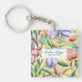 水の色をカスタマイズするフローラ概要 キーホルダー (正面)