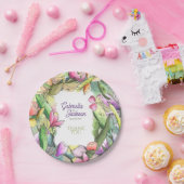 水の色をカスタマイズするフローラ概要 ペーパープレート (パーティー)