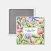 水の色をカスタマイズするフローラ概要 マグネット (正面/裏面)