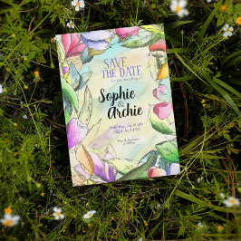 水の色をカスタマイズする縁付き花 セーブザデート