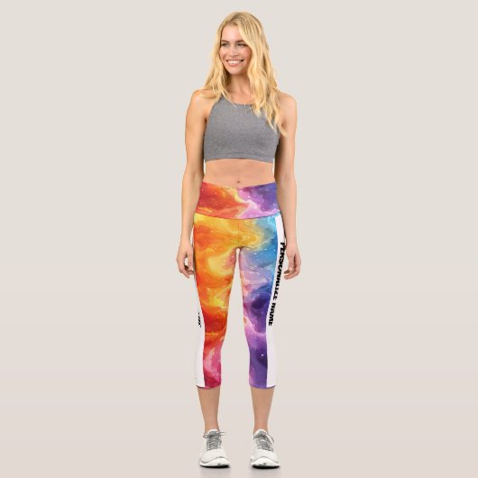 水の色をカスタマイズ カプリレギンス (正面)