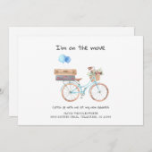 水の色をシックに動かす発表を移動 案内状 (正面/裏面)