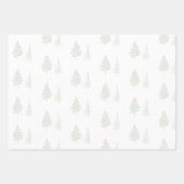 水の色をテーマにしたクリスマスツリーパターンギフトツリー ラッピングペーパーシート (正面3)