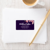 水の色をパーソナライズするピンクの蛾の蘭 ラベル (インサイチュ)