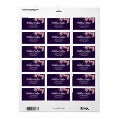 水の色をパーソナライズするピンクの蛾の蘭 ラベル (フルシート)