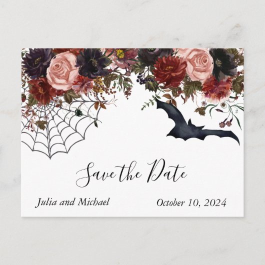 水の色を保存する日付ハロウィーンフローラ秋 案内ポストカード (正面)