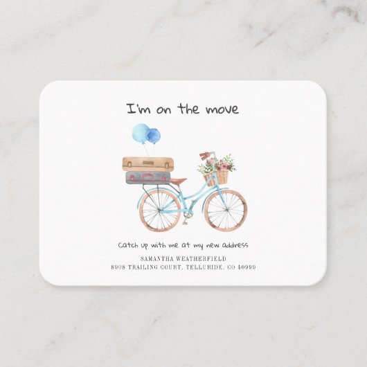 水の色を動かすアナウンスメントカードを移動 名刺 (正面)