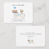 水の色を動かすアナウンスメントカードを移動 名刺 (正面/裏面)