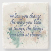 水の色を変更す感動的る場合 ストーンコースター (正面)