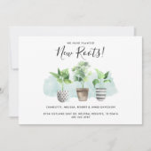 水の色を植えた新しい根の移動アドレス移動 案内状 (正面)