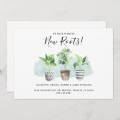 水の色を植えた新しい根の移動アドレス移動 案内状 (正面/裏面)