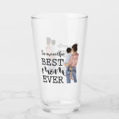 水の色を母と息子にパーソナライズ |黄色 タンブラーグラス (裏面)