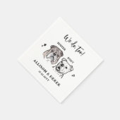 水の色を私たちは行う2犬英語ブルドッグ結婚の スタンダードカクテルナプキン (角)