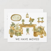 水の色を移動した新しいアドレス移動 案内ポストカード (正面/裏面)